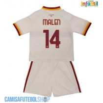 Camisa de time de futebol AS Roma Donyell Malen #14 Replicas 2º Equipamento Infantil 2026-27 Manga Curta (+ Calças curtas)